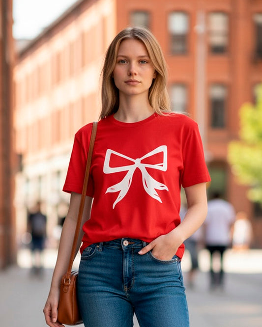 OFERTA 3 BLUSAS A ELEGIR Camiseta de Lazo | Roja, Beige