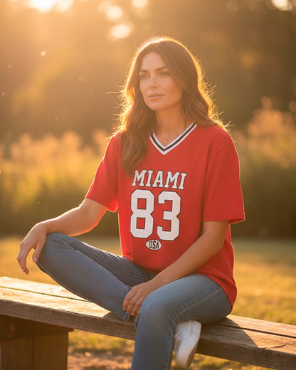 OFERTA X3 Camiseta Deportiva Miami | Roja, Gris